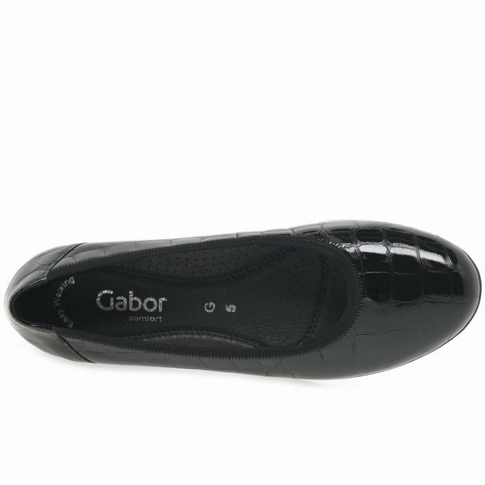 Black Gabor Splash Casual Women Flat Shoes | RIPH-78391