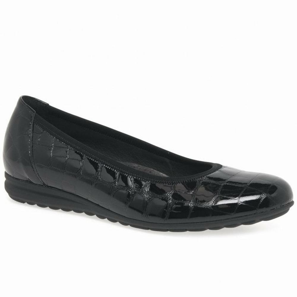 Black Gabor Splash Casual Women Flat Shoes | RIPH-78391