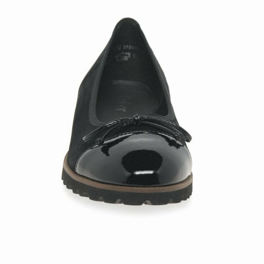 Black Gabor Temptation Casual Women Flat Shoes | DTKH-20491