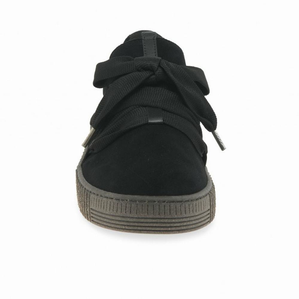 Black Gabor Waltz Casual Women Trainers | WPRV-95160