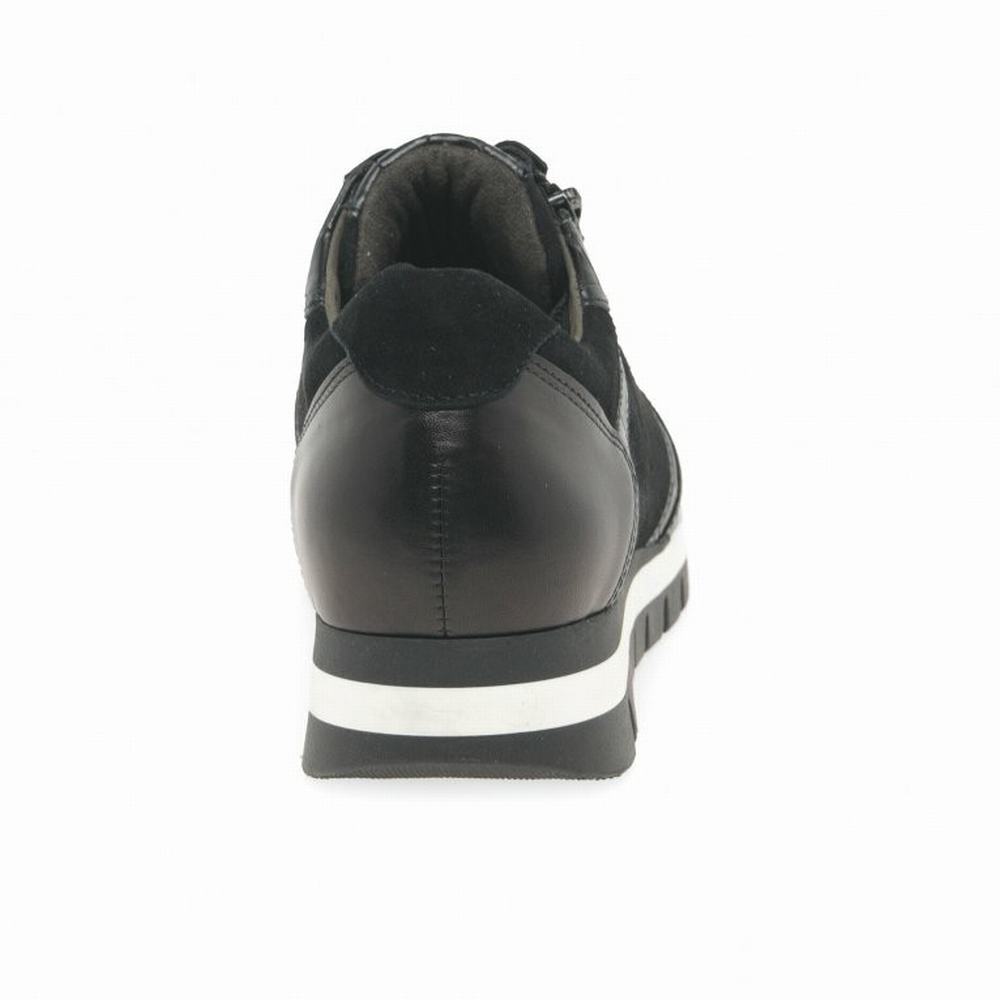 Black Gabor Willet Women Trainers | KJHA-34895