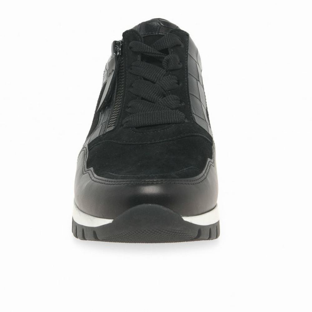 Black Gabor Willet Women Trainers | KJHA-34895