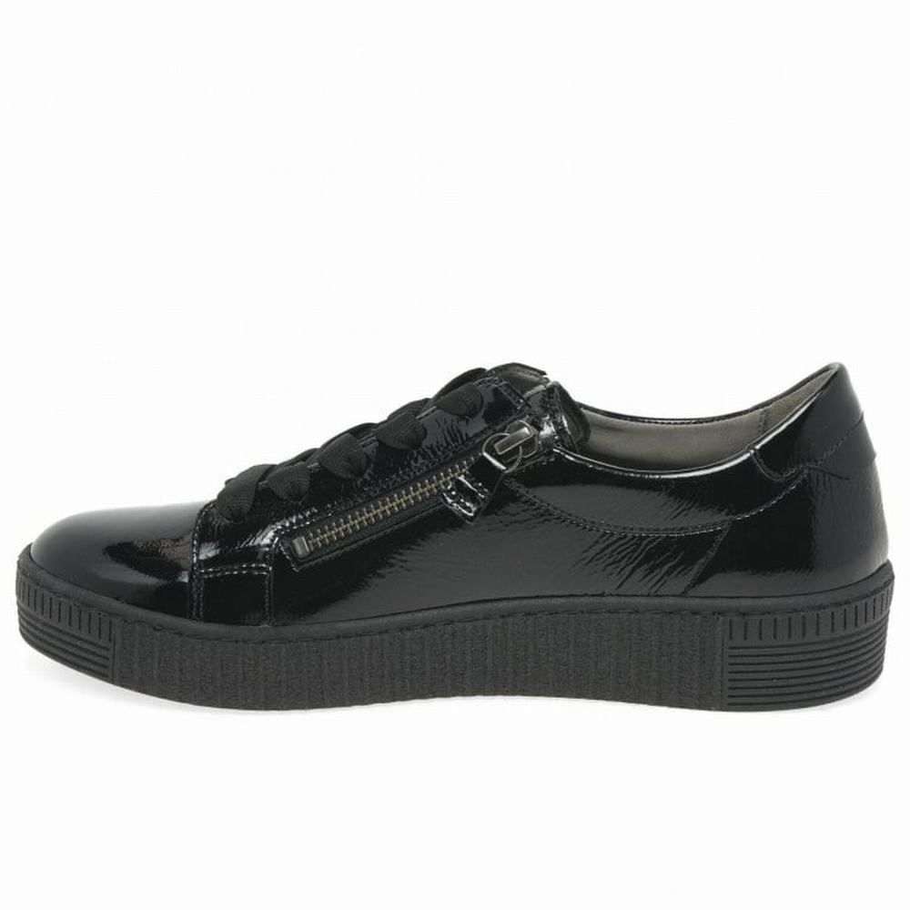 Black Gabor Wisdom Casual Women Trainers | YMUP-04516