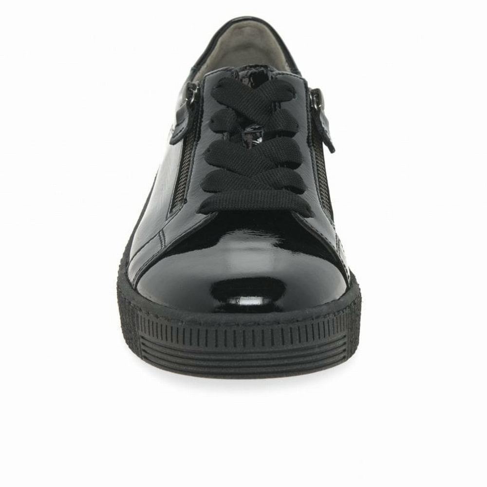 Black Gabor Wisdom Casual Women Trainers | YMUP-04516