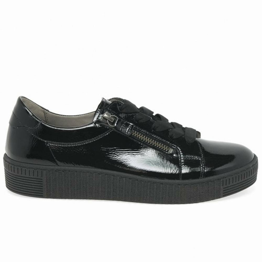 Black Gabor Wisdom Casual Women Trainers | YMUP-04516