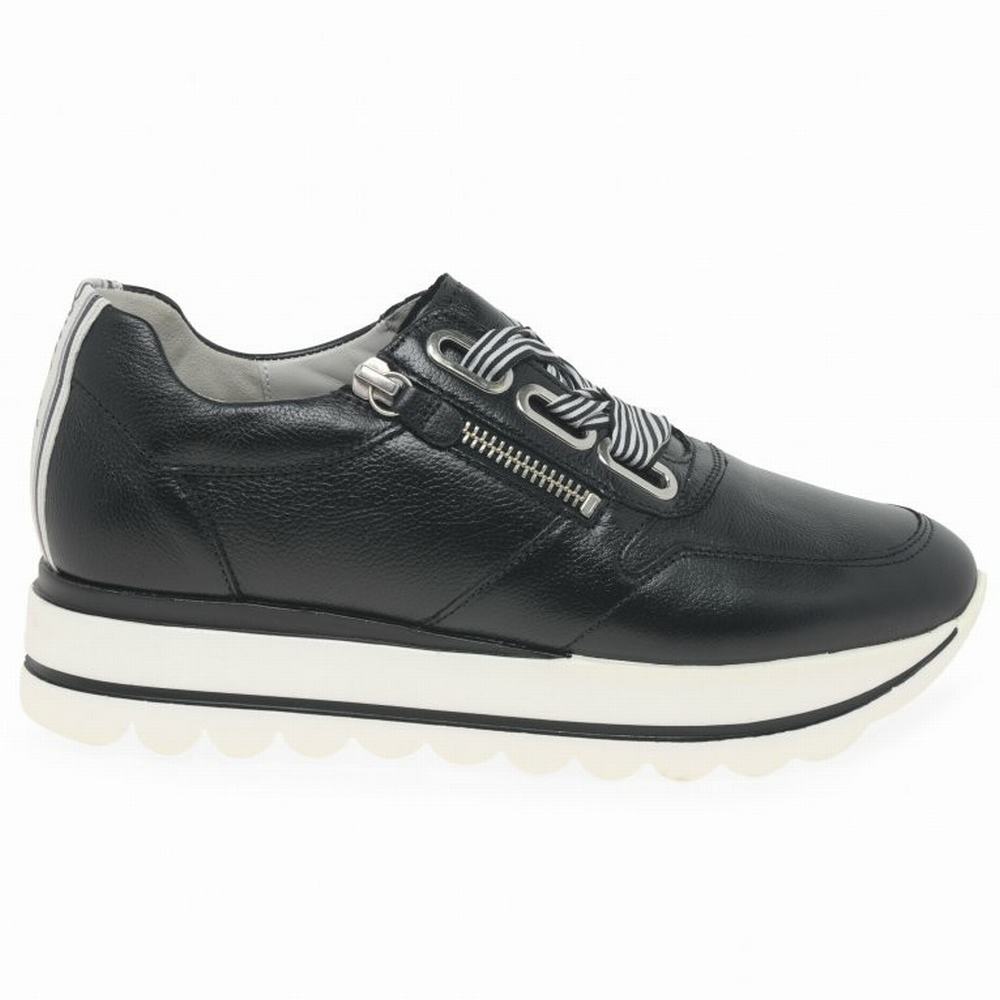 Black White Gabor Lattice Women Trainers | DNZV-45306