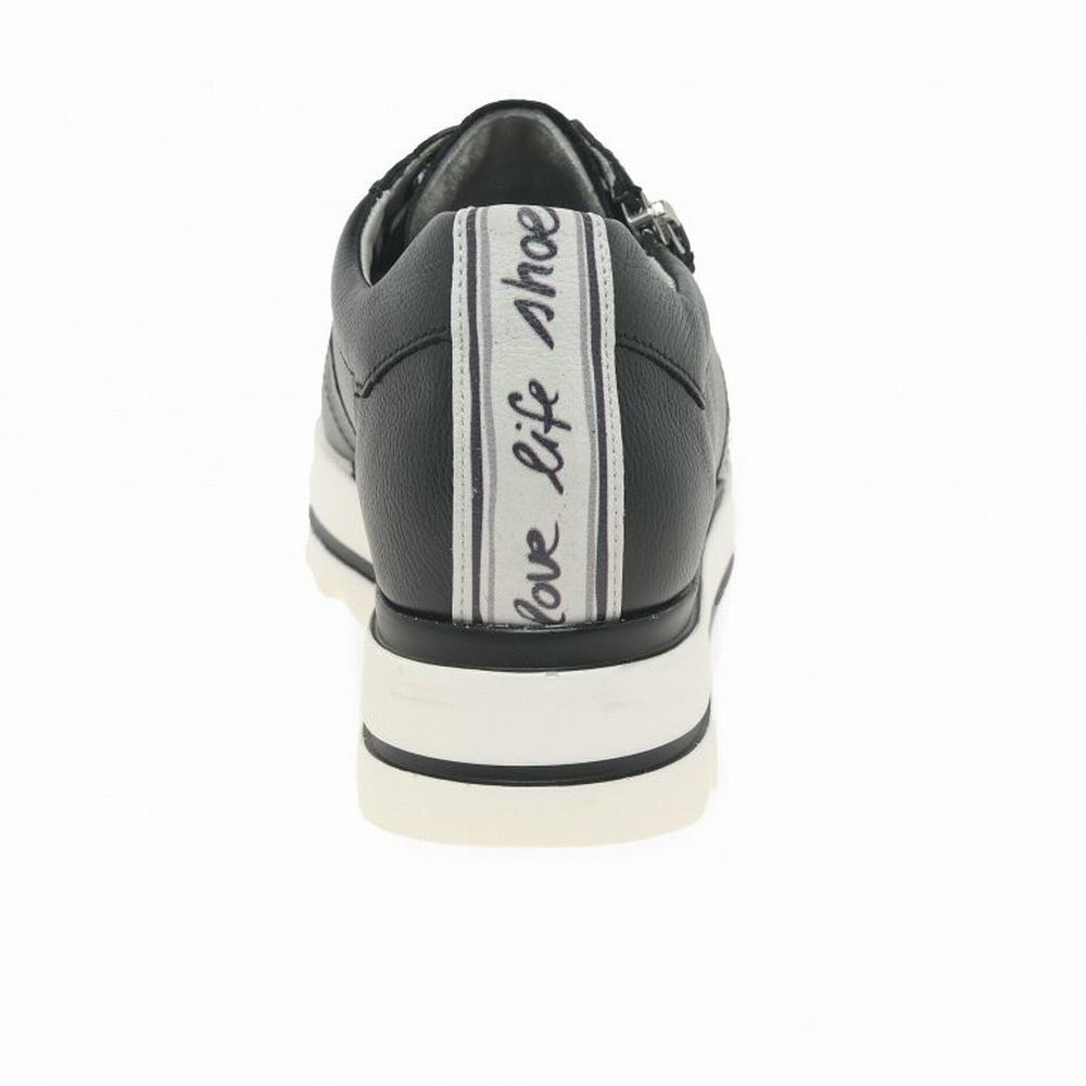 Black White Gabor Lattice Women Trainers | DNZV-45306