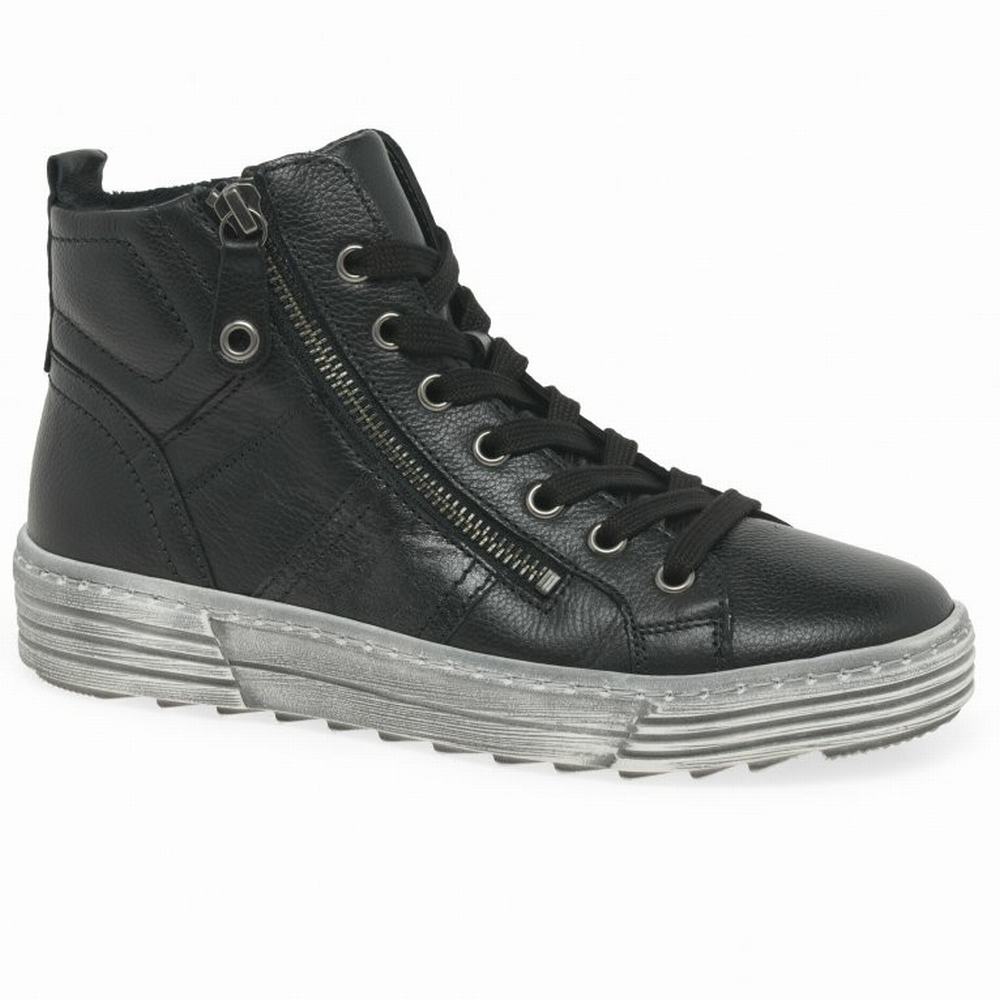 Black / Dark Grey Gabor Biss Women Trainers | DXSJ-06374