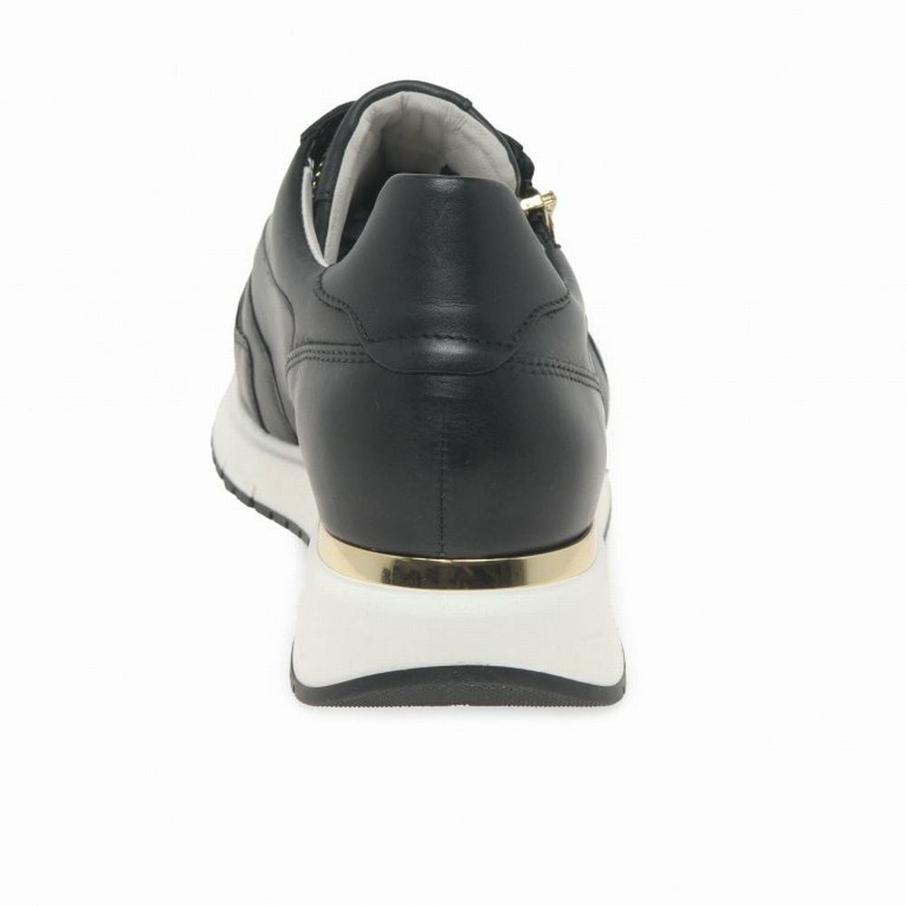 Black / Gold Gabor Princess Women Trainers | LICE-08371