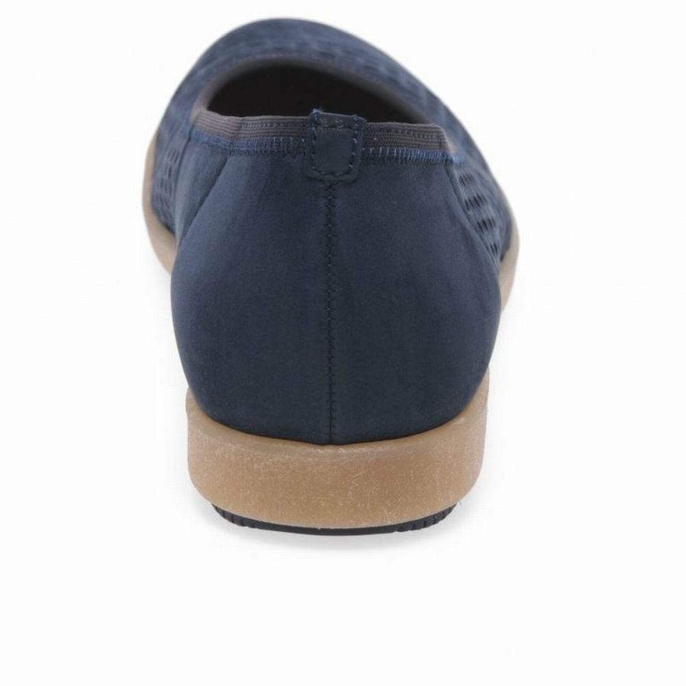 Blue Gabor Pattie Punched Detail Casual Women Flat Shoes | FMSE-82514