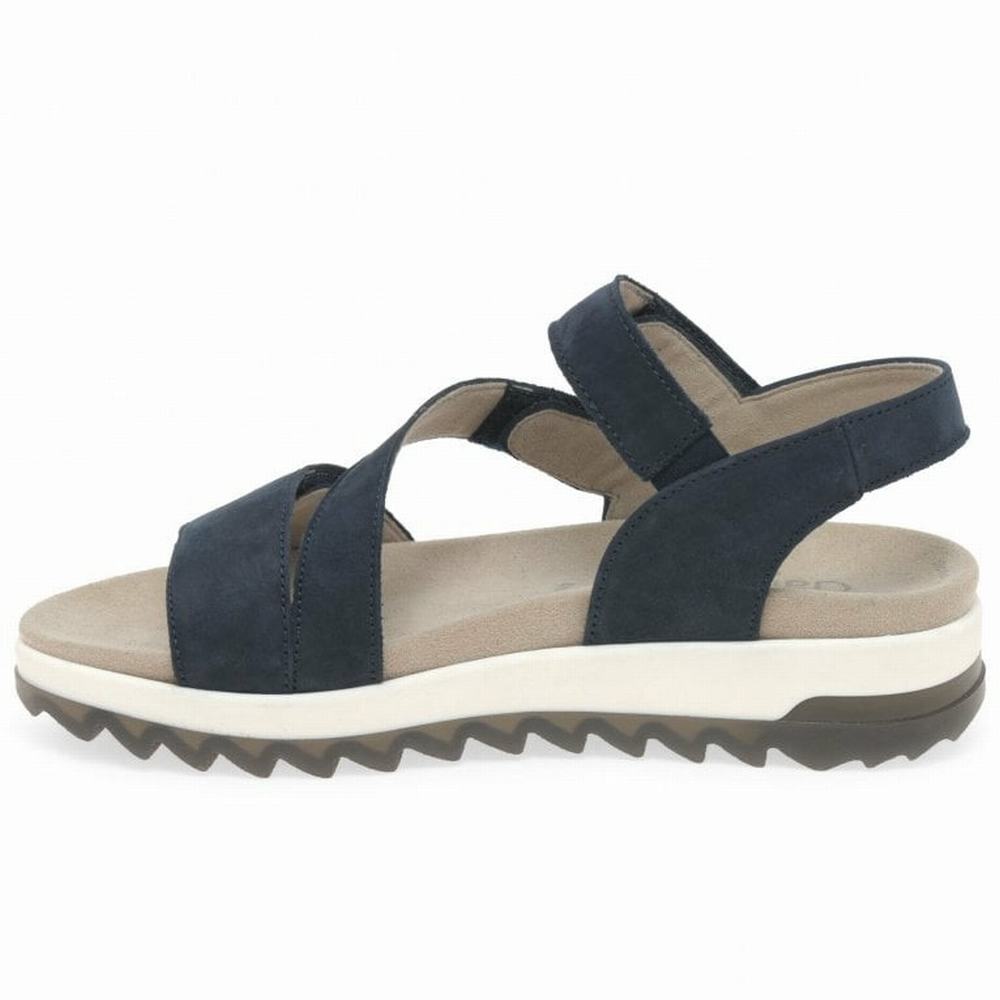 Blue Gabor Verity Strappy Low Heeled Women Wedge Sandals | ZOLE-93418