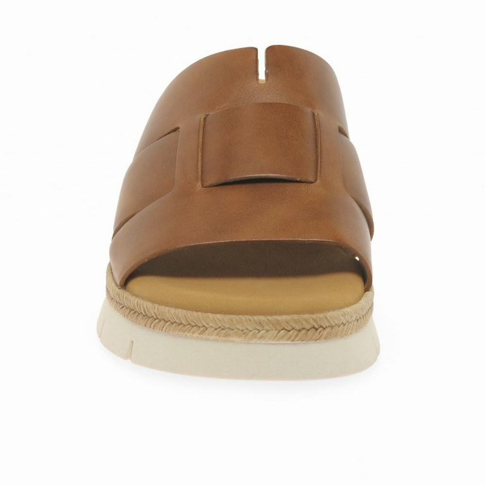 Brown Gabor League Mule Women Wedge Sandals | JAVZ-03271