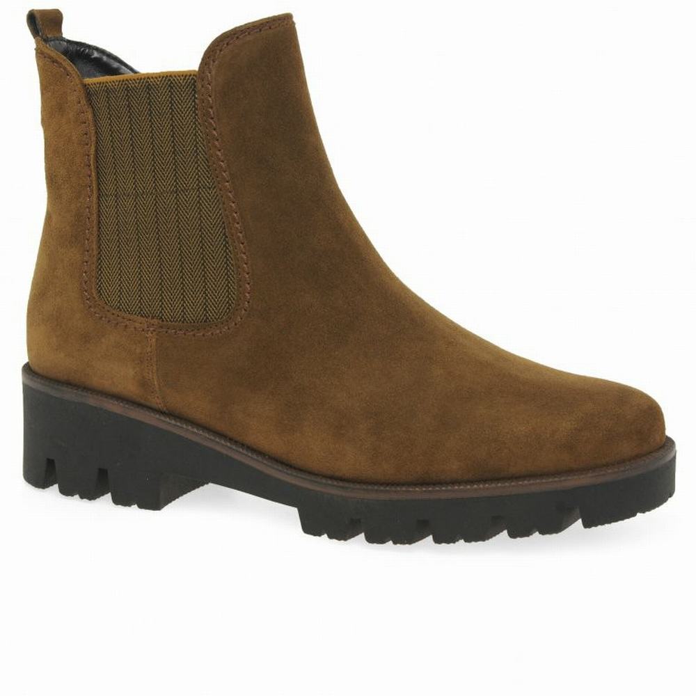 Brown Gabor Newport Women Chelsea Boots | SNQK-17280