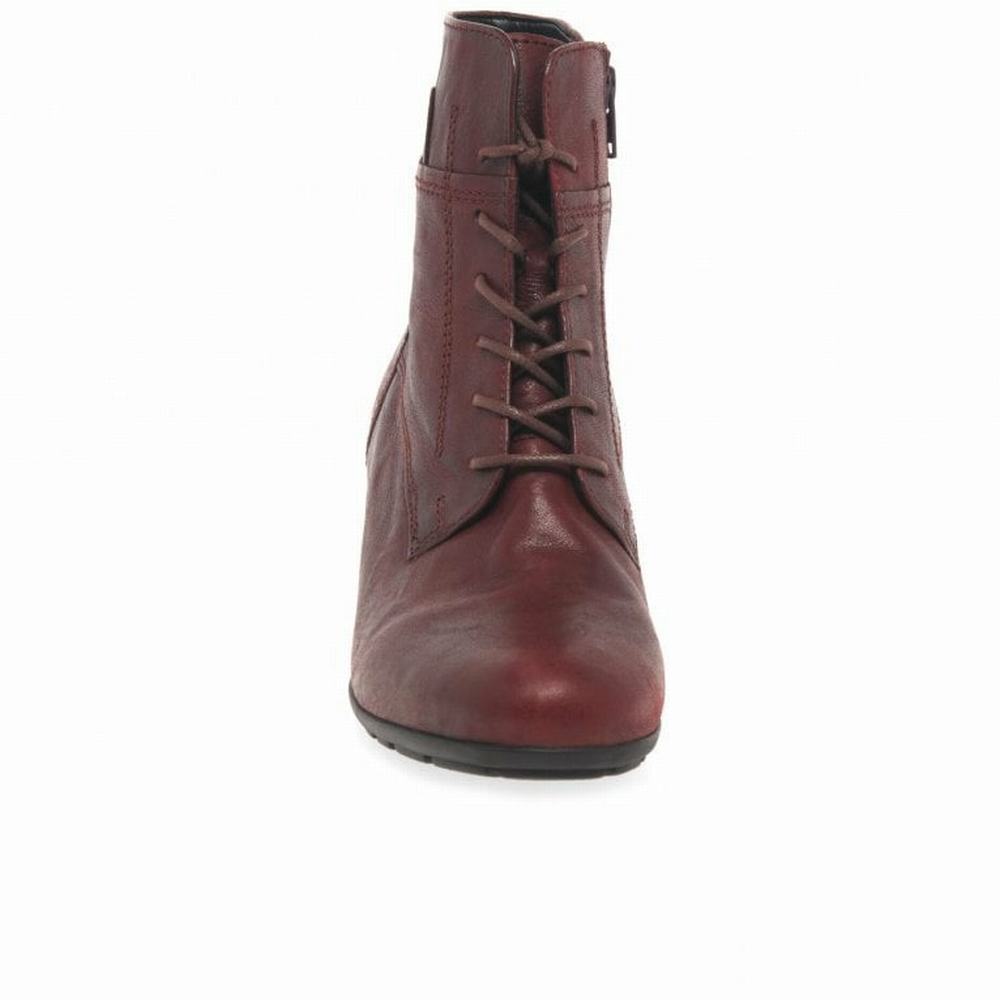 Dark Red Gabor National Women Ankle Boots | VQJR-62053