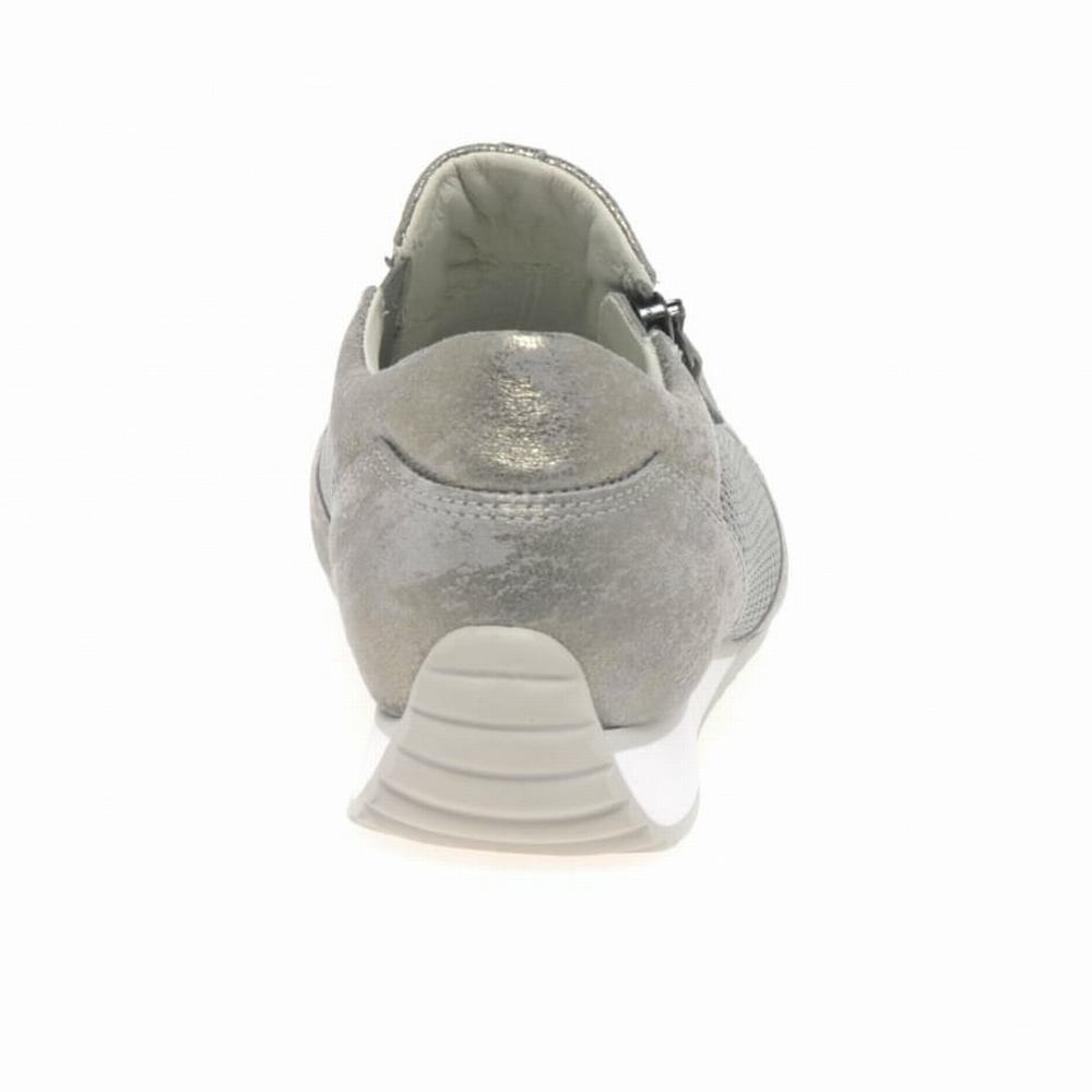 Grey Brown Gabor Brunello Casual Sports Women Trainers | PDHN-90658