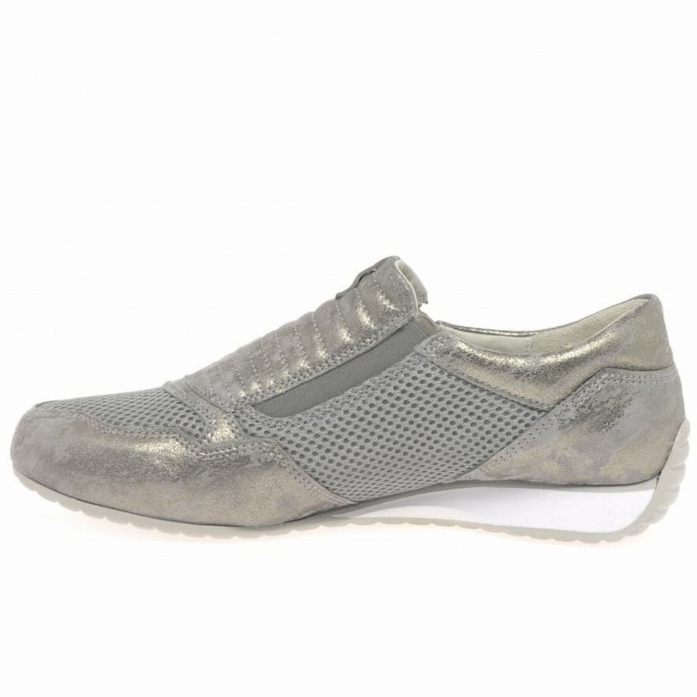 Grey Brown Gabor Brunello Casual Sports Women Trainers | PDHN-90658