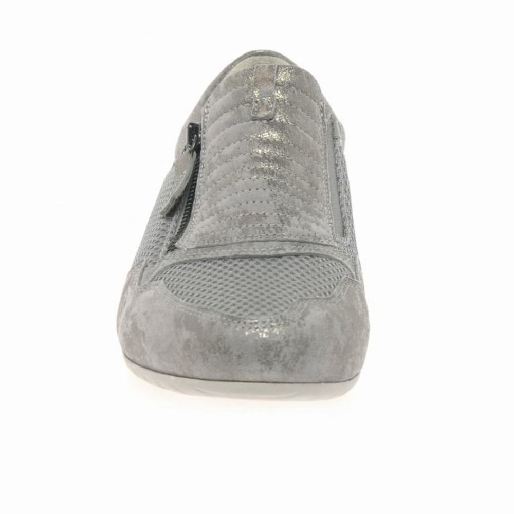 Grey Brown Gabor Brunello Casual Sports Women Trainers | PDHN-90658