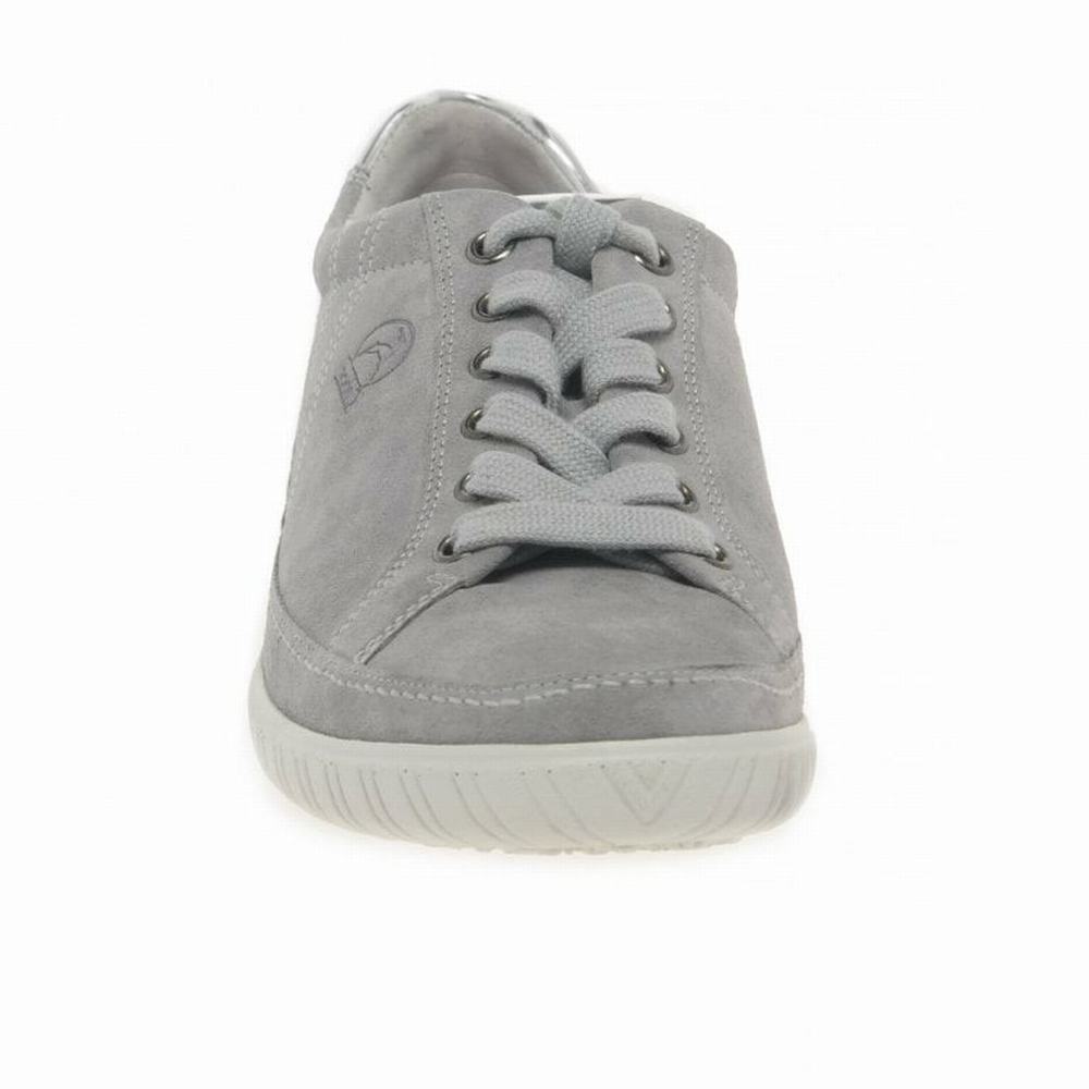 Grey Gabor Amulet Wide Fit Women Trainers | OEPT-20178