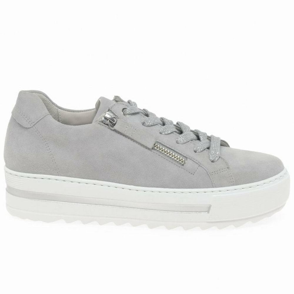 Light Grey Gabor Heather Casual Women Trainers | APJK-09624