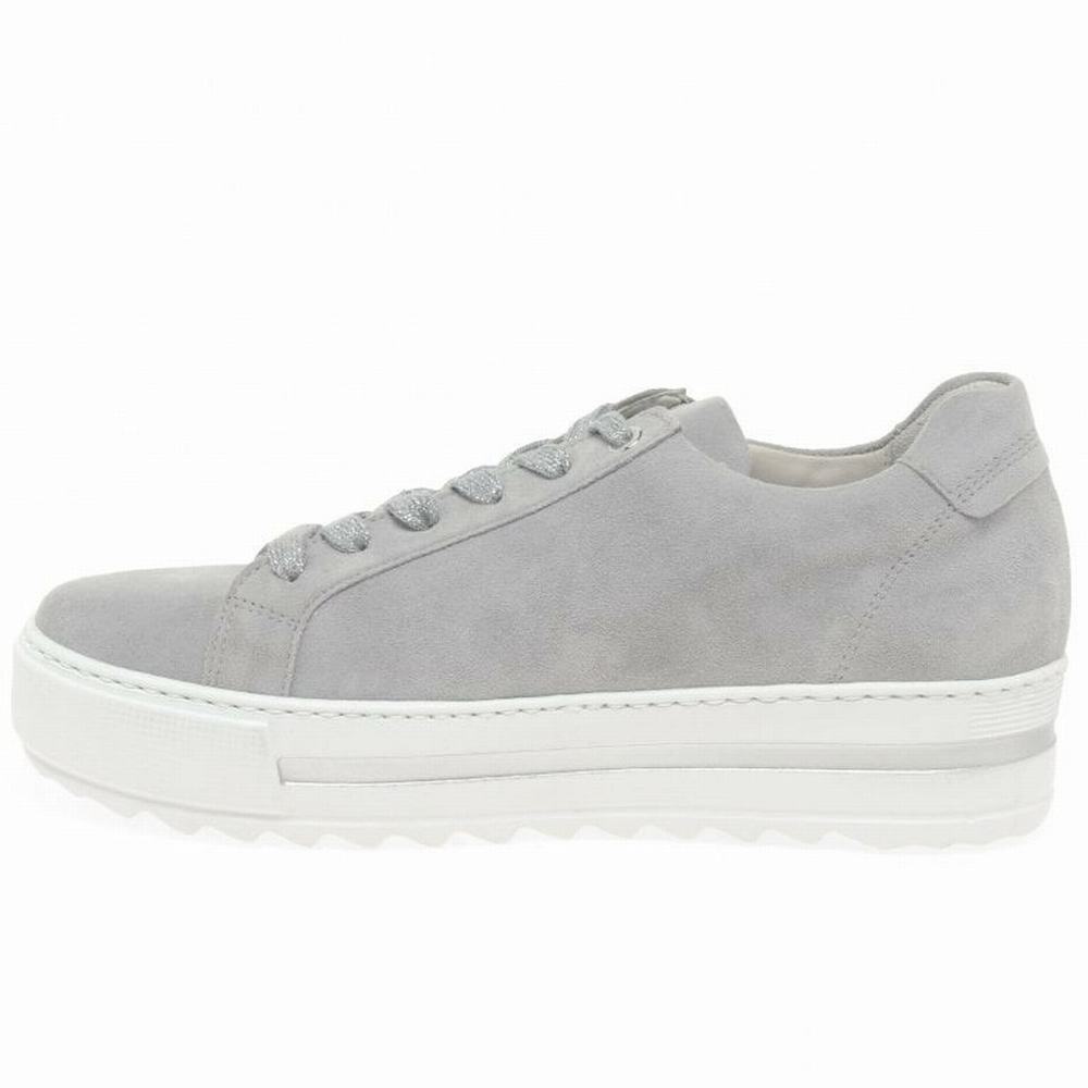 Light Grey Gabor Heather Casual Women Trainers | APJK-09624