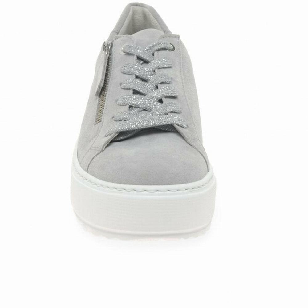 Light Grey Gabor Heather Casual Women Trainers | APJK-09624