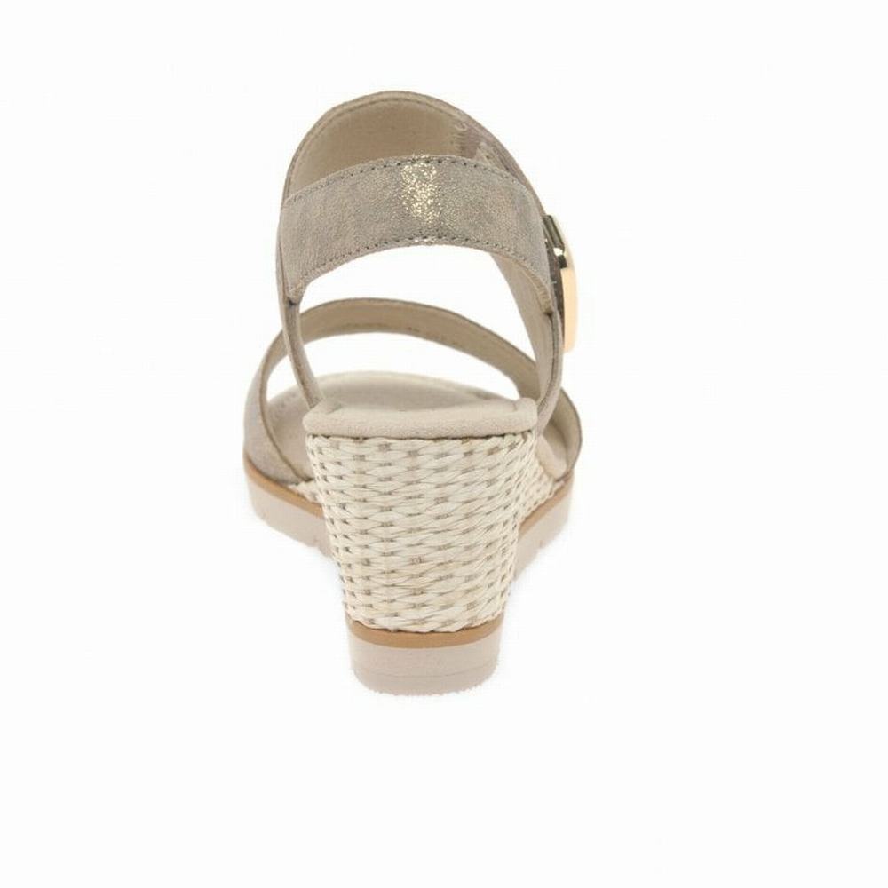 Metal Gabor Porter Women Wedge Sandals | HDLS-86041