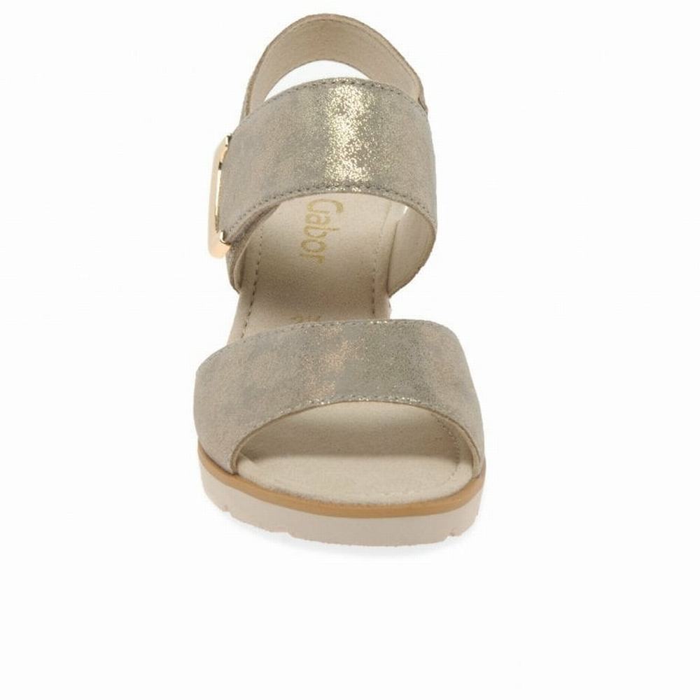 Metal Gabor Porter Women Wedge Sandals | HDLS-86041