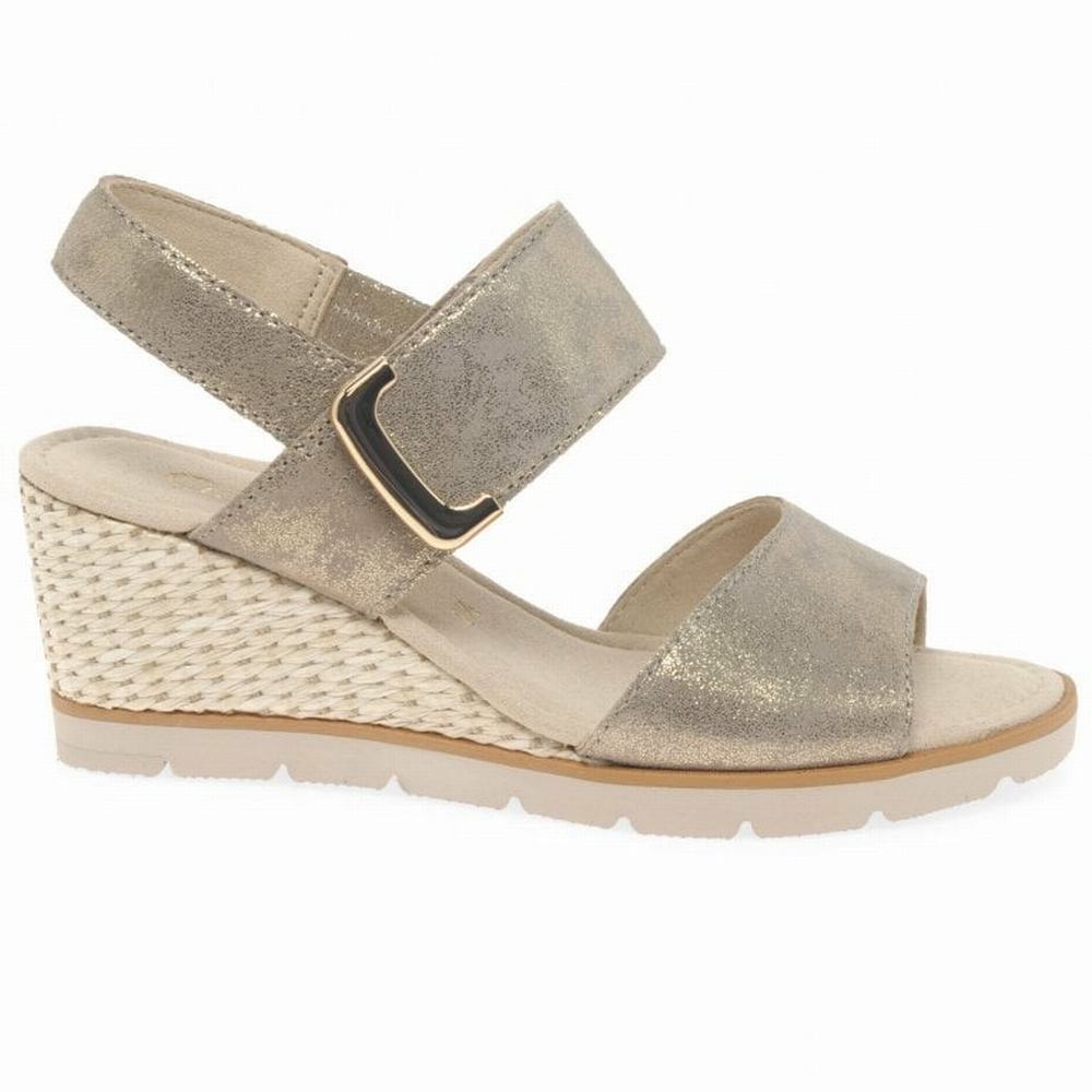 Metal Gabor Porter Women Wedge Sandals | HDLS-86041