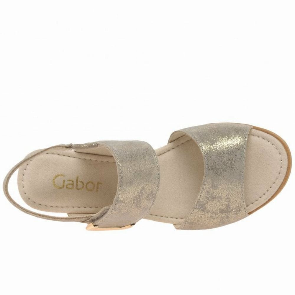 Metal Gabor Porter Women Wedge Sandals | HDLS-86041