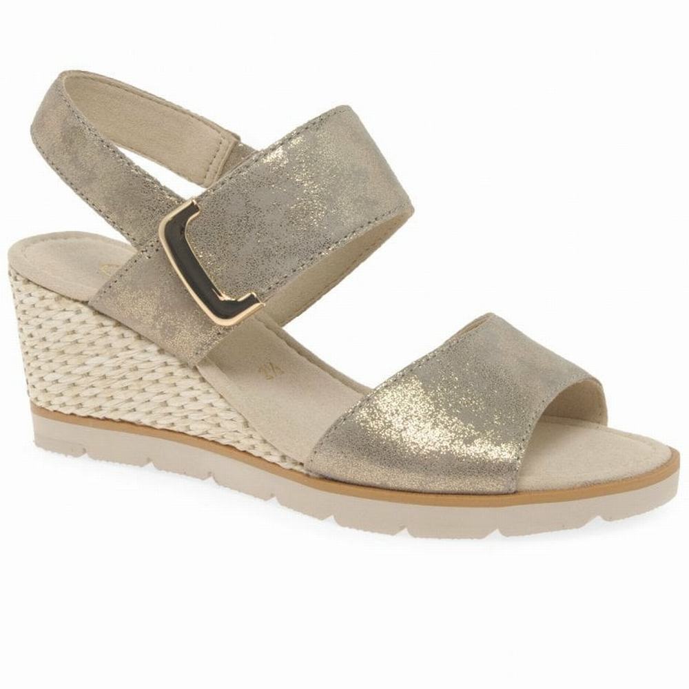 Metal Gabor Porter Women Wedge Sandals | HDLS-86041