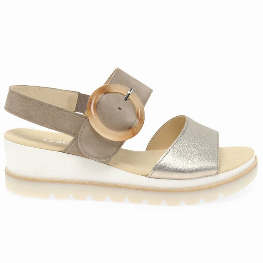 Metal Gabor Yeo Women Wedge Sandals | AWNC-60784