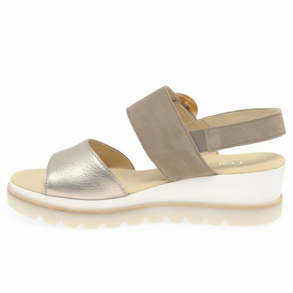 Metal Gabor Yeo Women Wedge Sandals | AWNC-60784