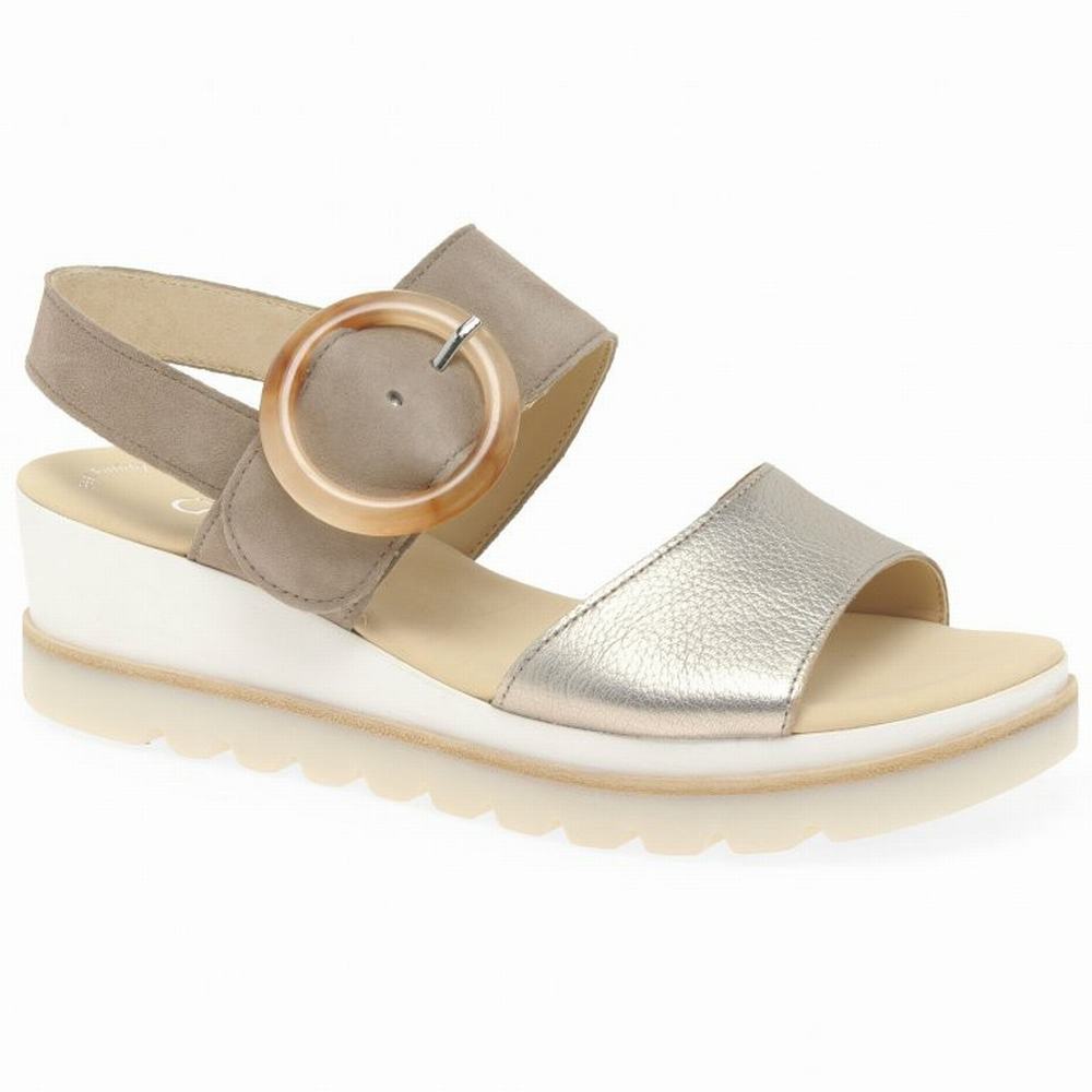 Metal Gabor Yeo Women Wedge Sandals | AWNC-60784