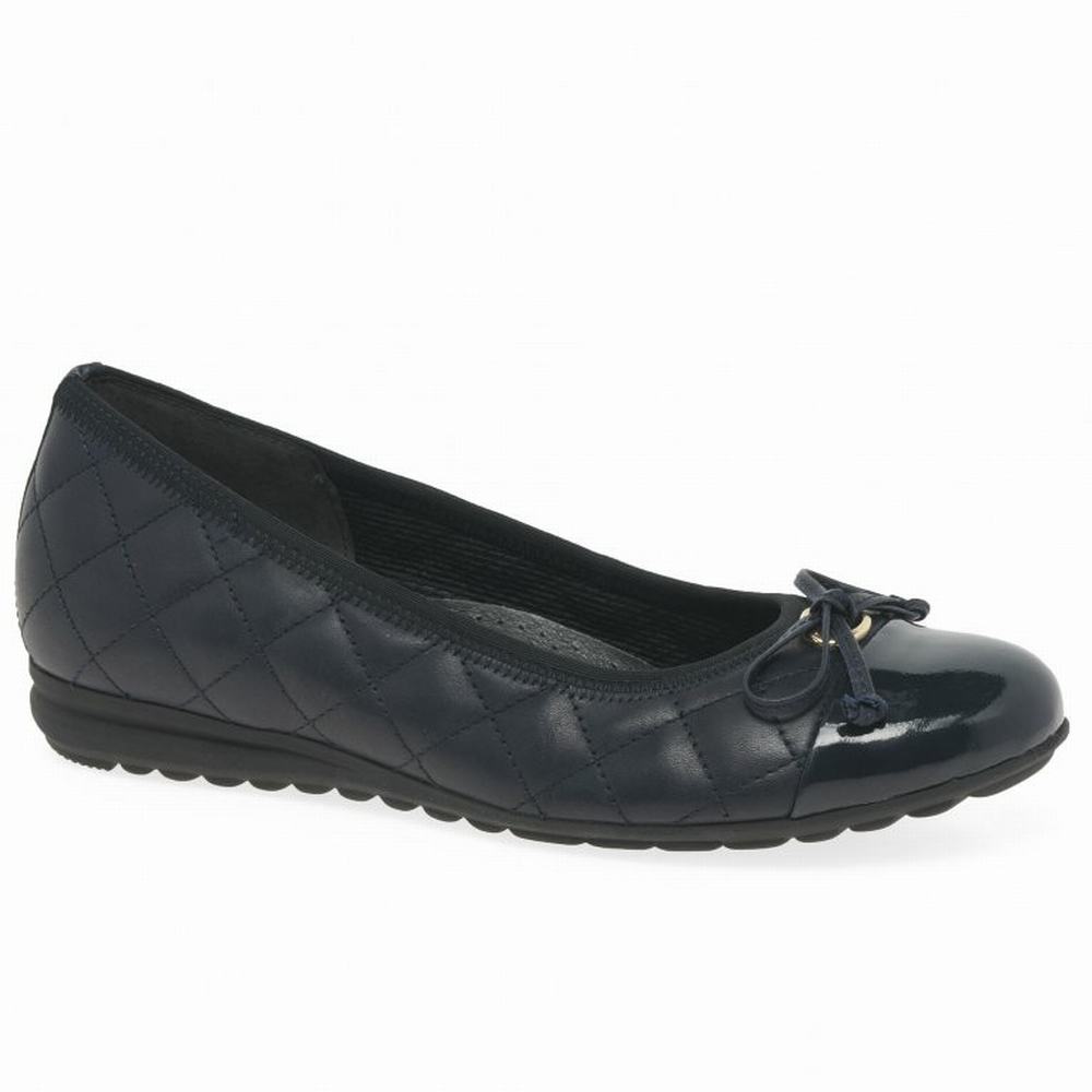 Navy Gabor Snowdrop Women Ballet Pumps | SCTH-30672