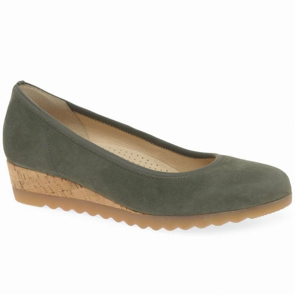 Olive Gabor Epworth Low Wedge Heeled Women Wedge Shoes | YDOI-25706