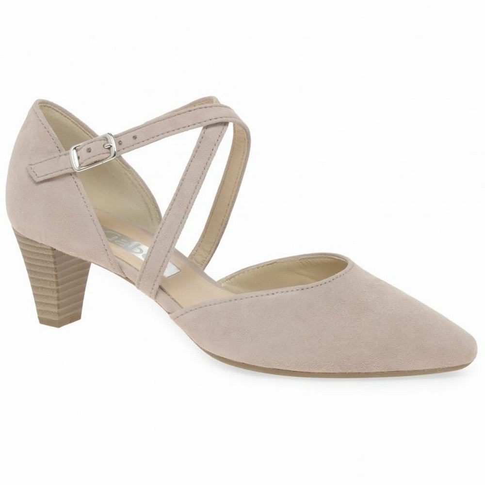 Rose Gabor Callow Modern Cross Strap Court Women Heels | HGMP-46187