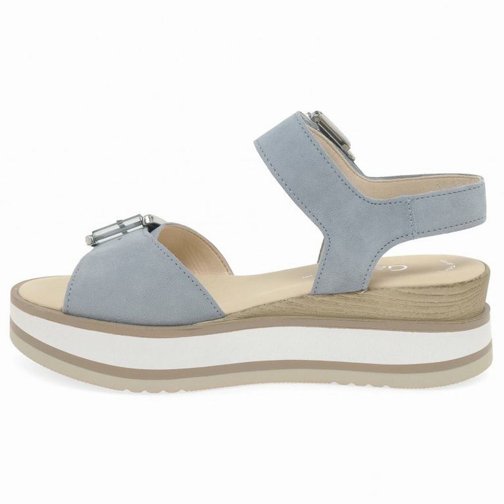 Turquoise Gabor GAB COLETRAINE 84.684 Women Wedge Sandals | XAHI-14539