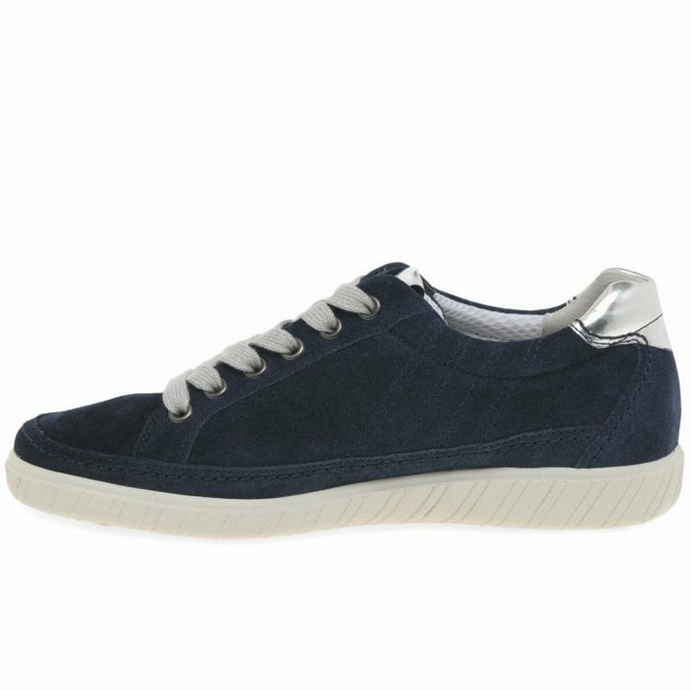 White Gabor Amulet Wide Fit Women Trainers | YHWB-74039