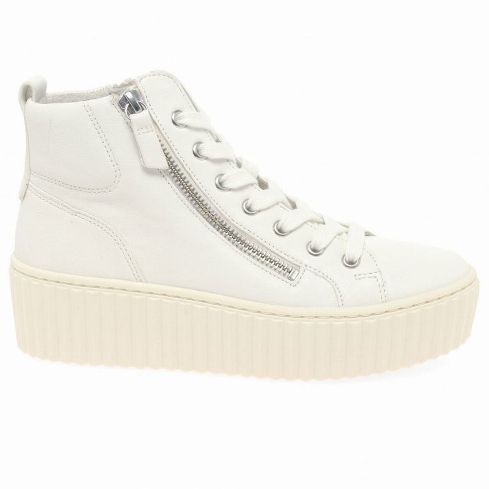 White Gabor Debbie Women Trainers | LAYG-34816