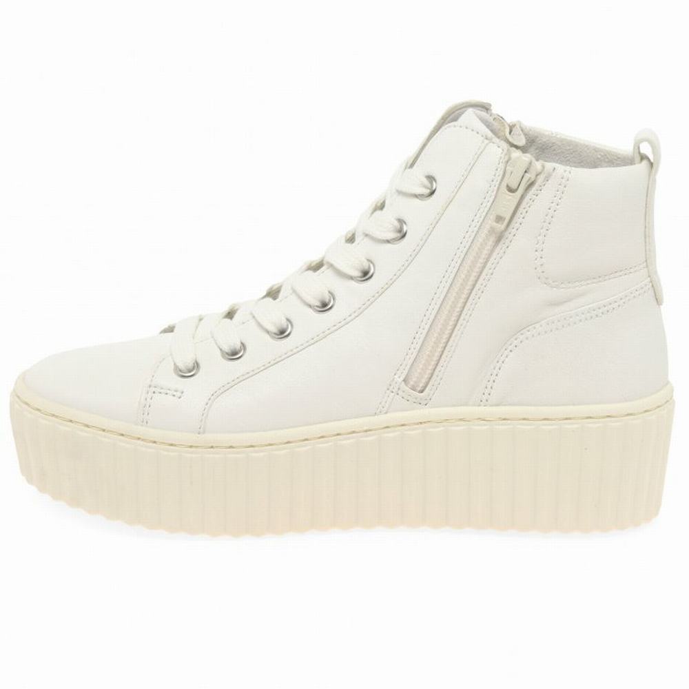 White Gabor Debbie Women Trainers | LAYG-34816