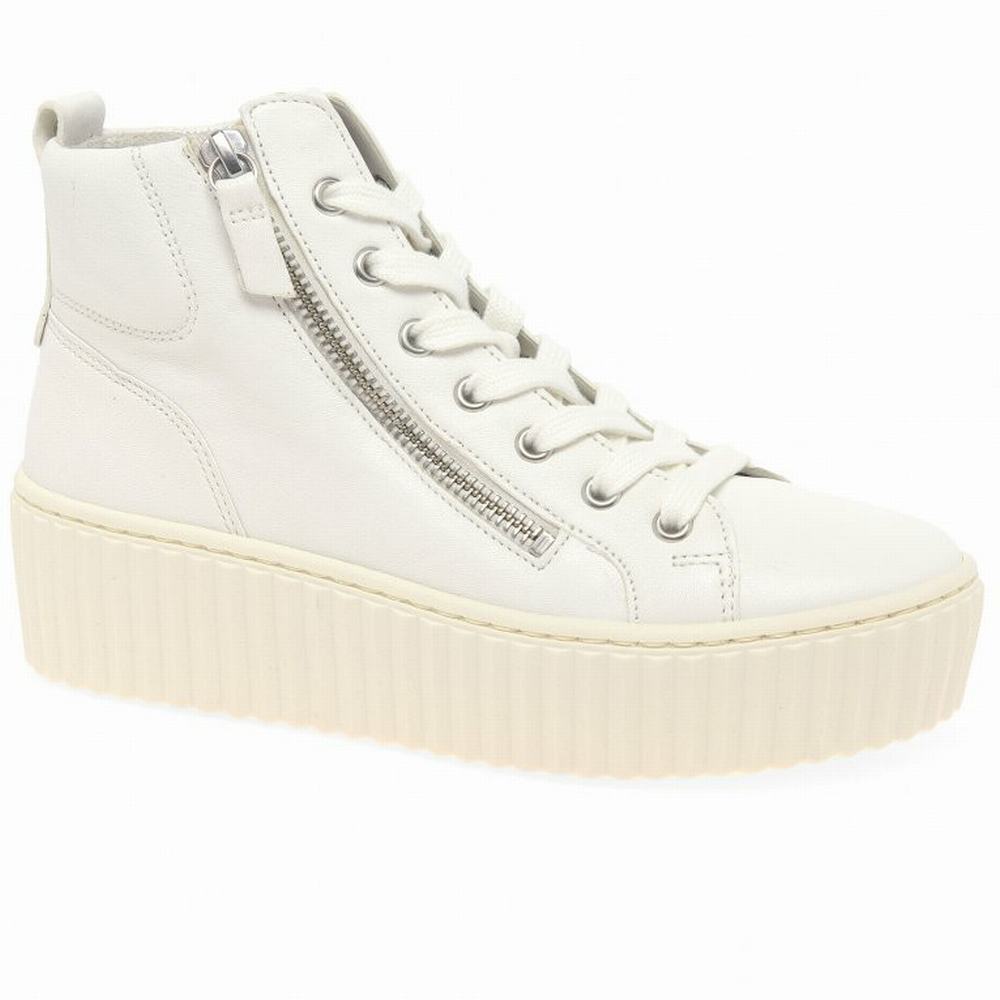 White Gabor Debbie Women Trainers | LAYG-34816