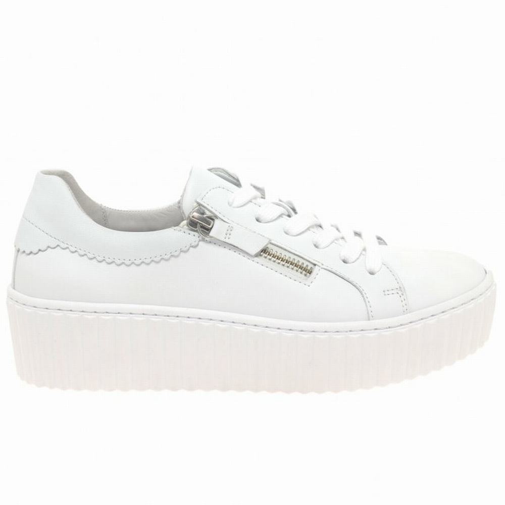 White Gabor Dolly Women Trainers | UOGL-01295