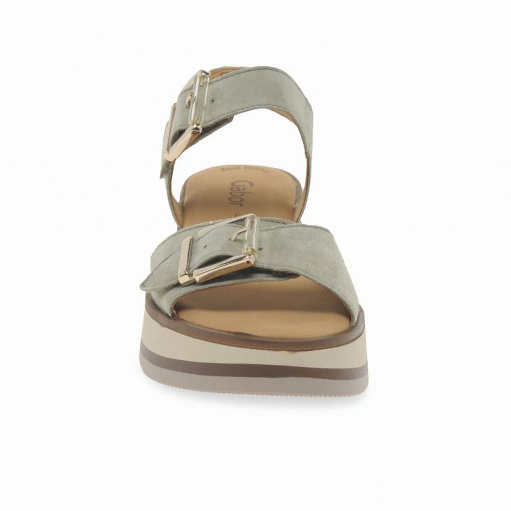 White Gabor GAB COLETRAINE 84.684 Women Wedge Sandals | OEWA-84156