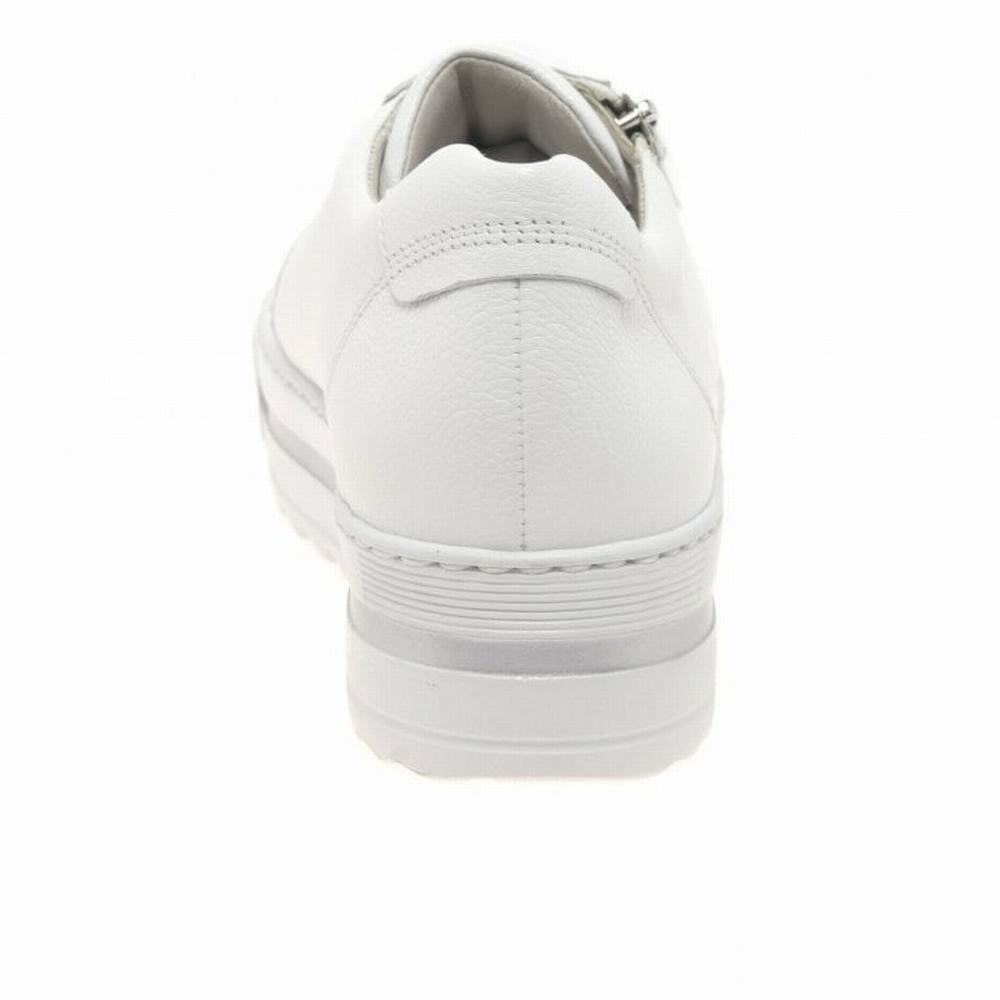 White Gabor Heather Casual Women Trainers | MOSL-86045