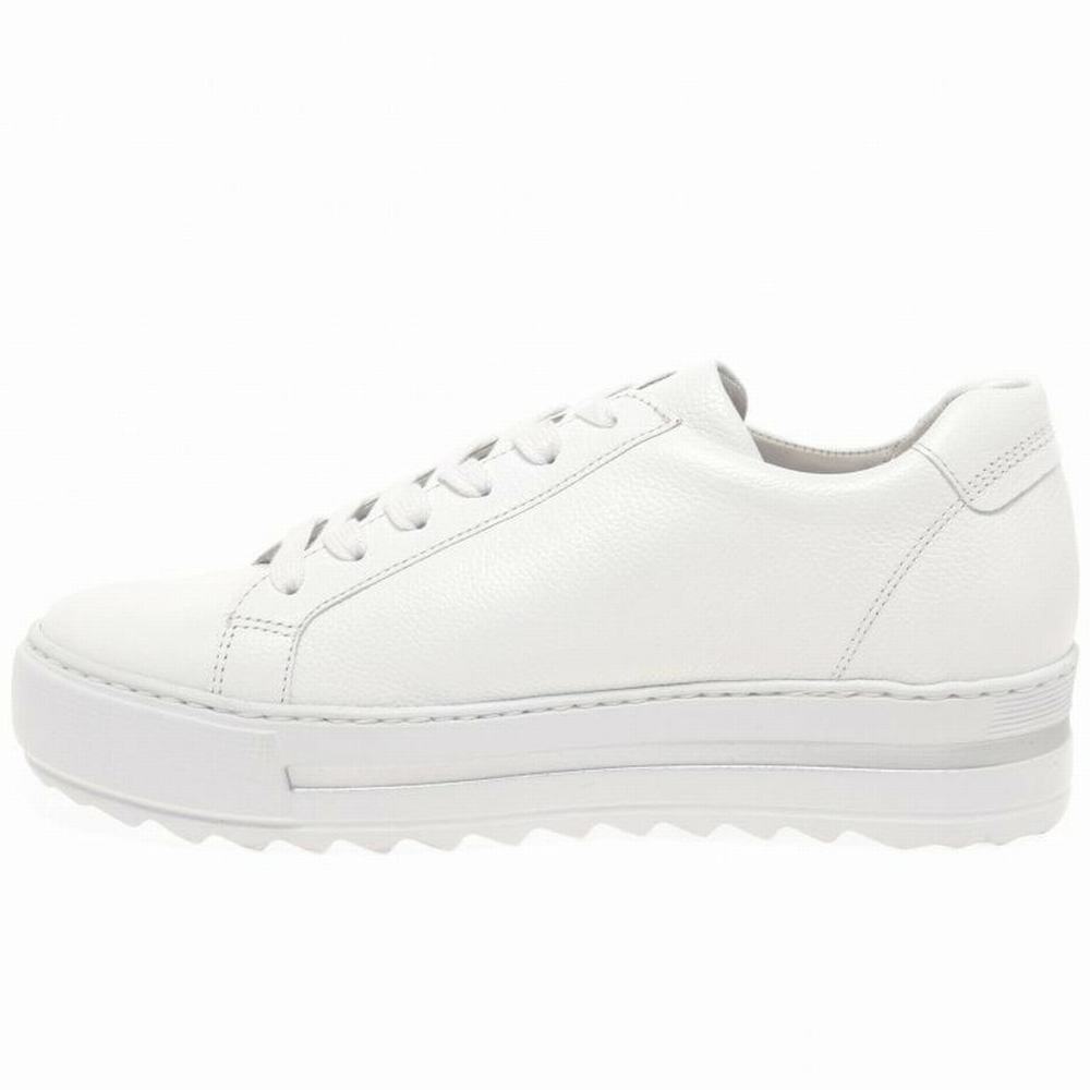 White Gabor Heather Casual Women Trainers | MOSL-86045