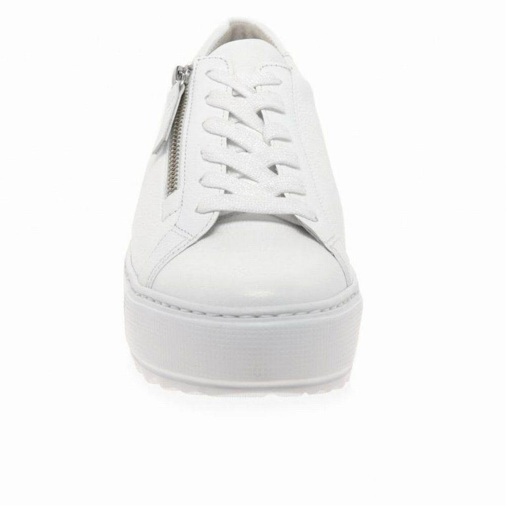 White Gabor Heather Casual Women Trainers | MOSL-86045