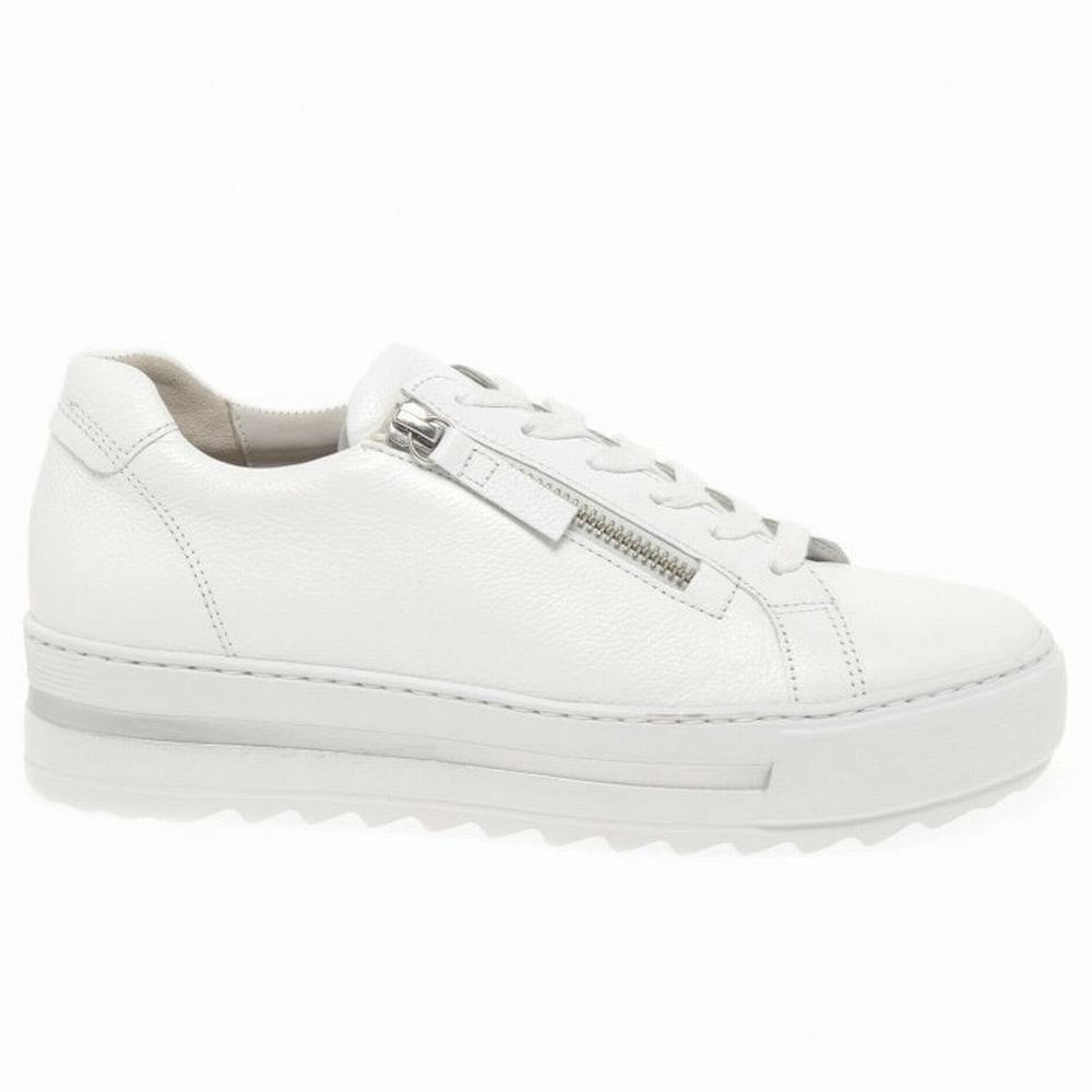 White Gabor Heather Casual Women Trainers | MOSL-86045