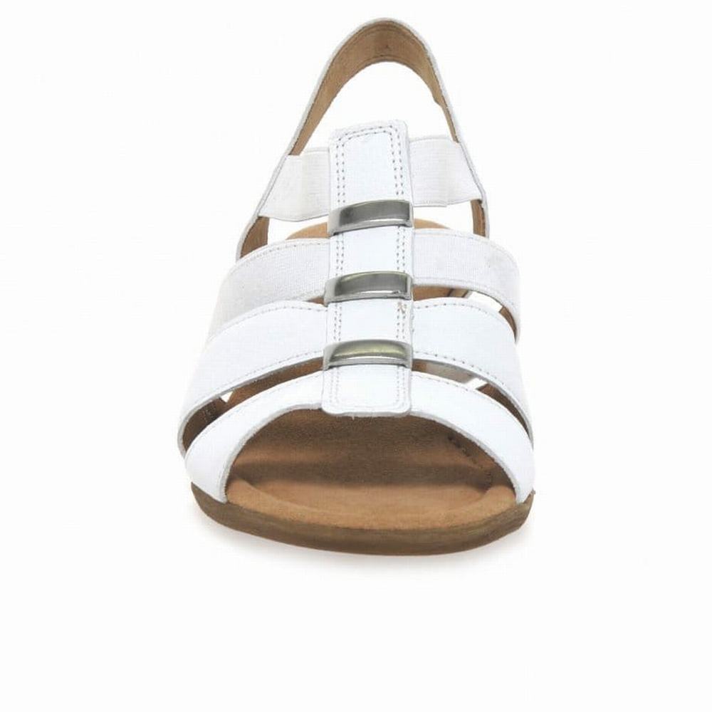 White Gabor Joan Modern Women Heeled Sandals | GFQJ-09418