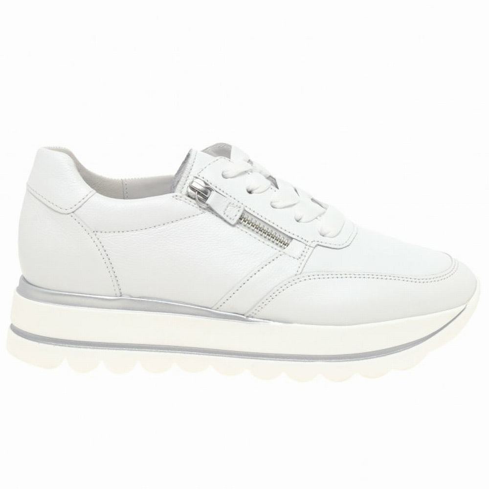 White Gabor Lancer Women Trainers | QCGN-73609