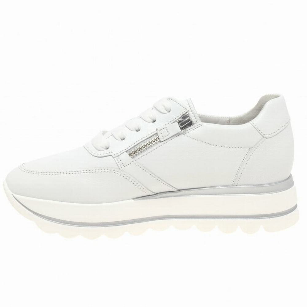 White Gabor Lancer Women Trainers | QCGN-73609